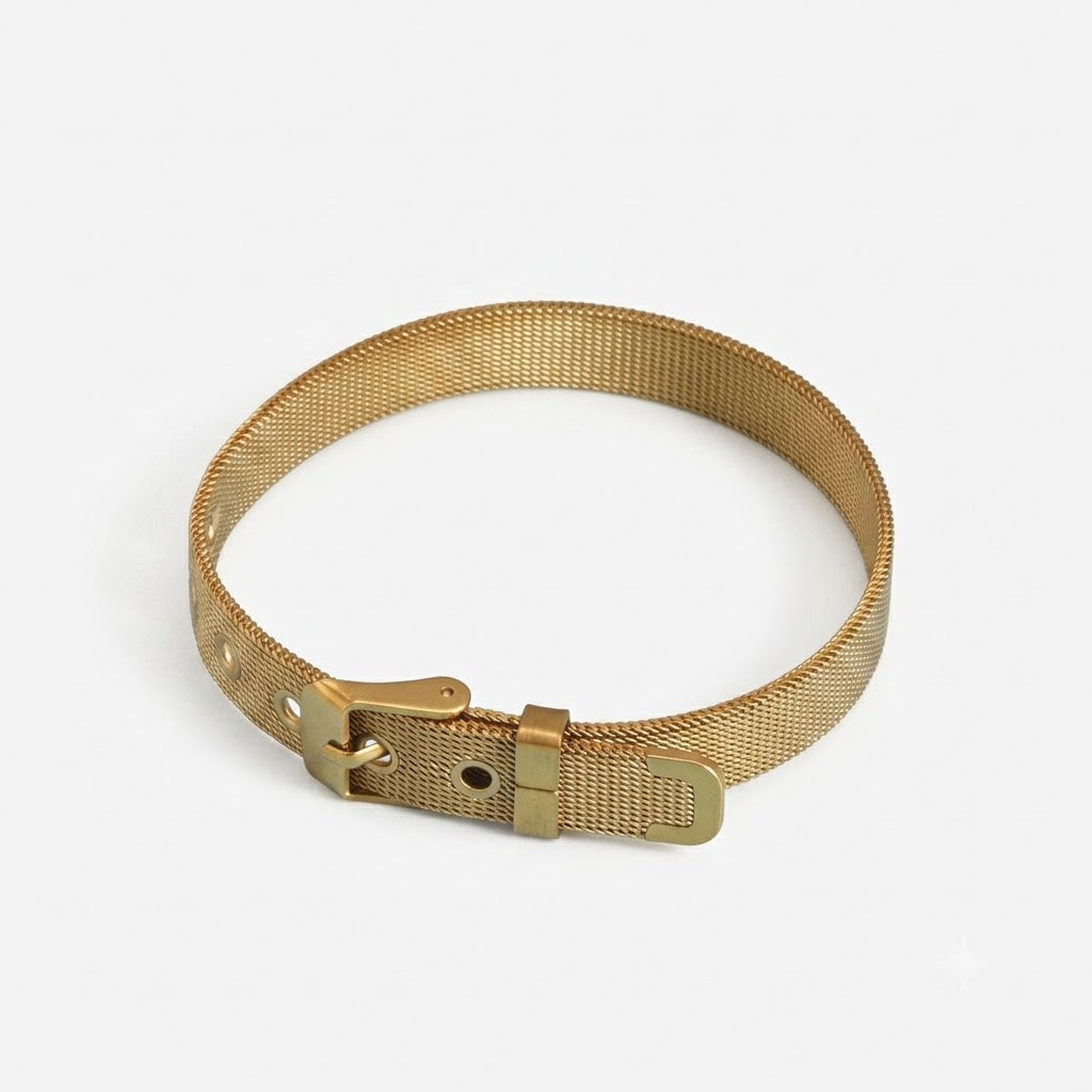 Pulsera DIY de Acero Inoxidable Dorada