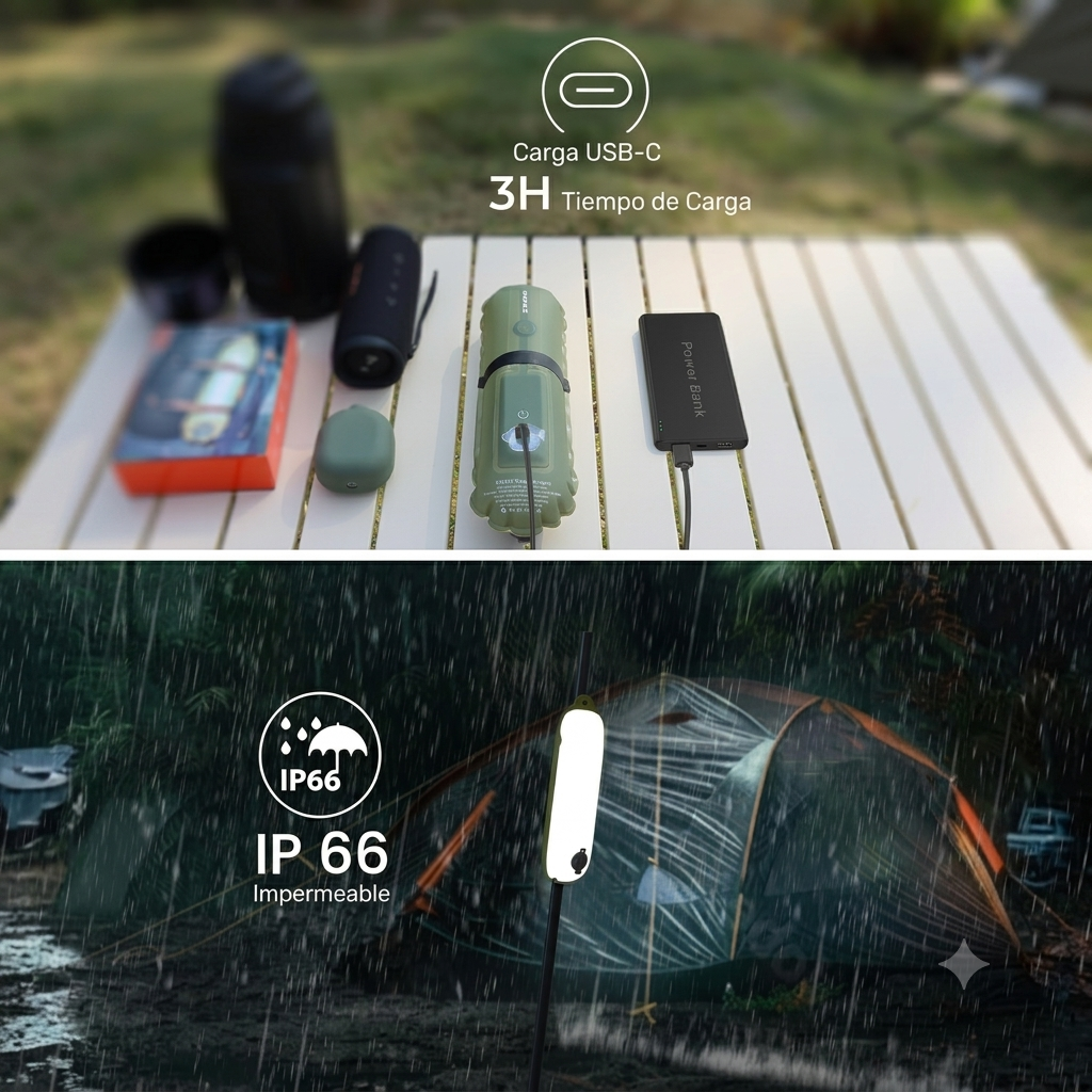 Lámpara Luz Solar Inflable ZTARX B60E — Bicolor + SOS