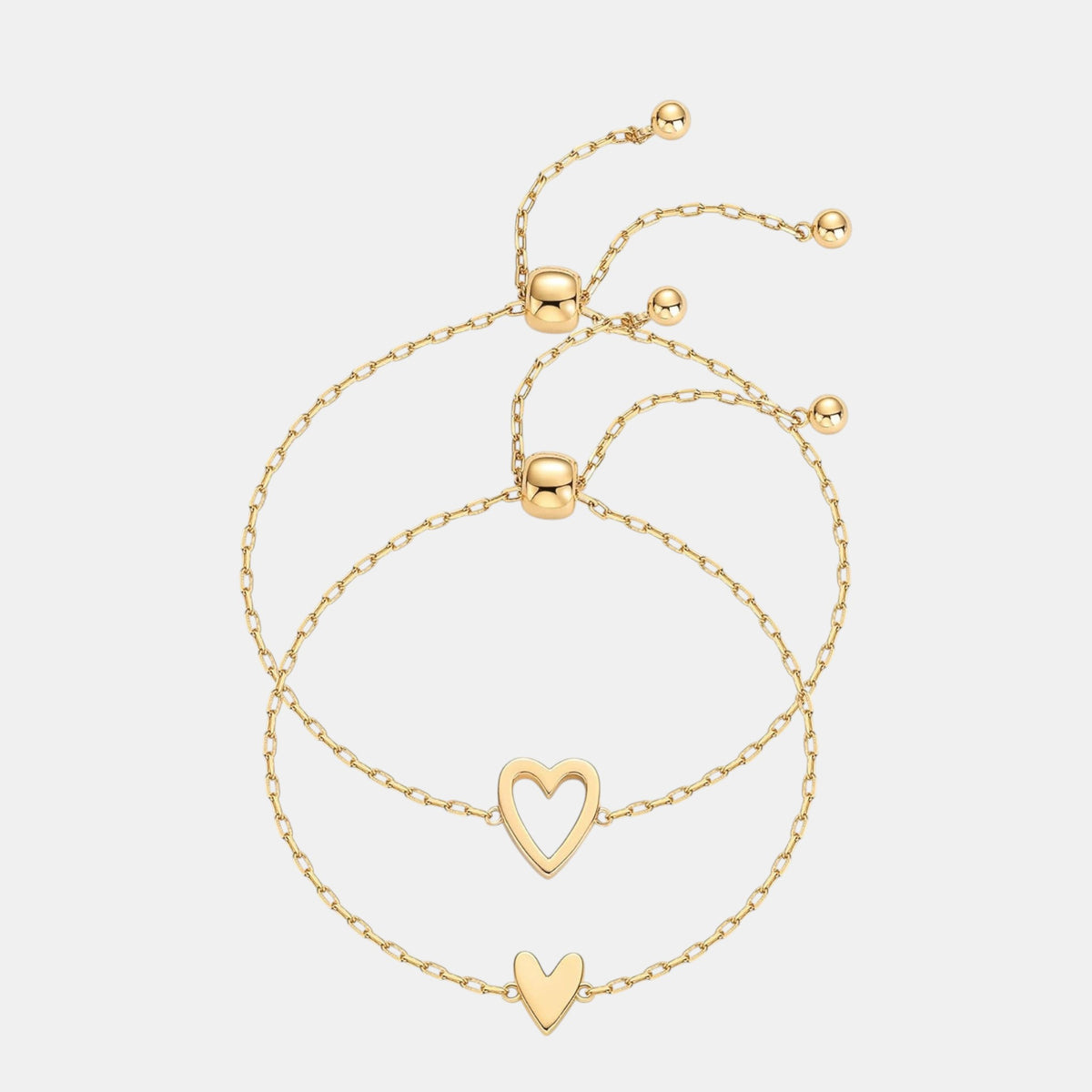 Pulsera ajustable de Acero Inoxidable con forma de Corazón