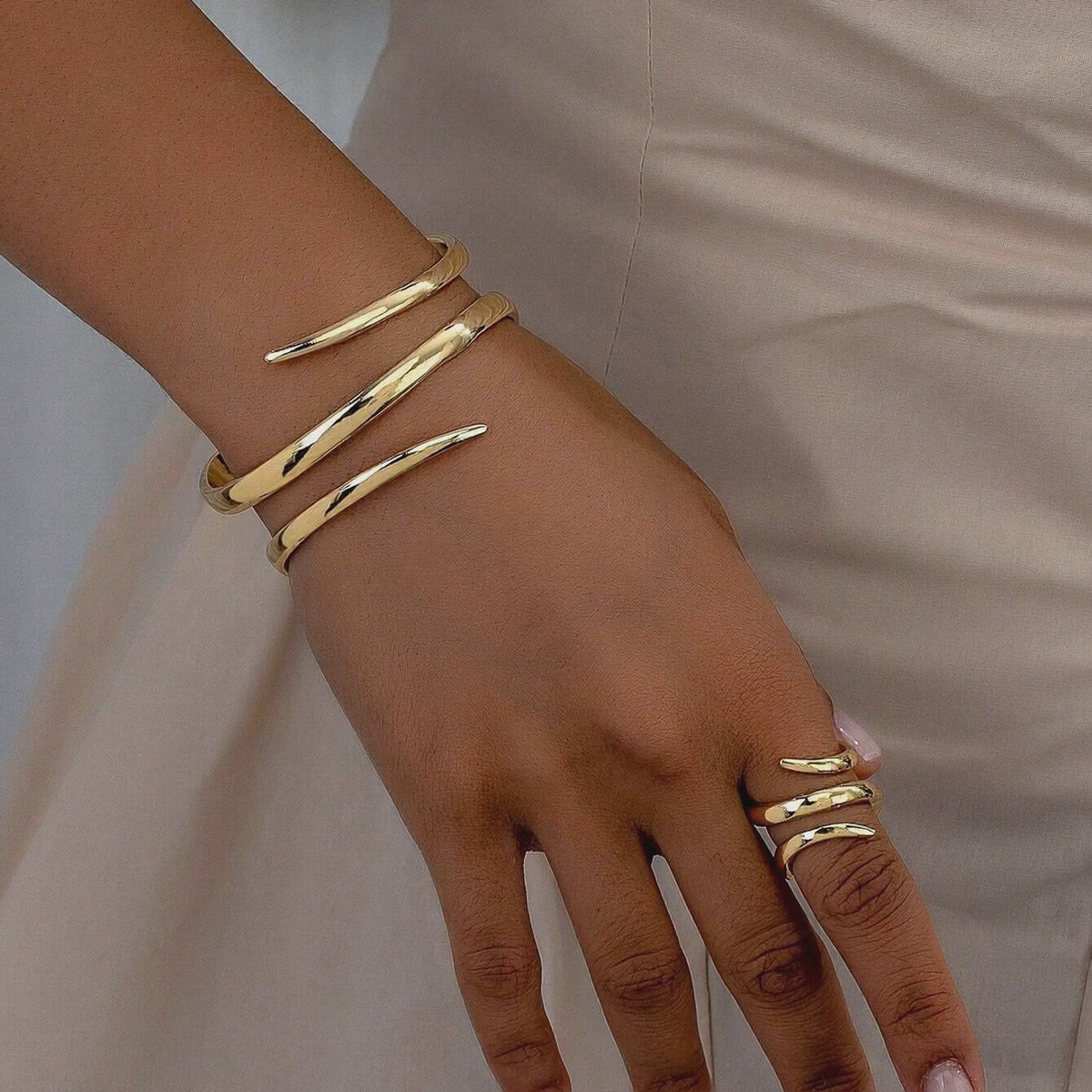 Juego de joyería de moda pulsera + anillo.