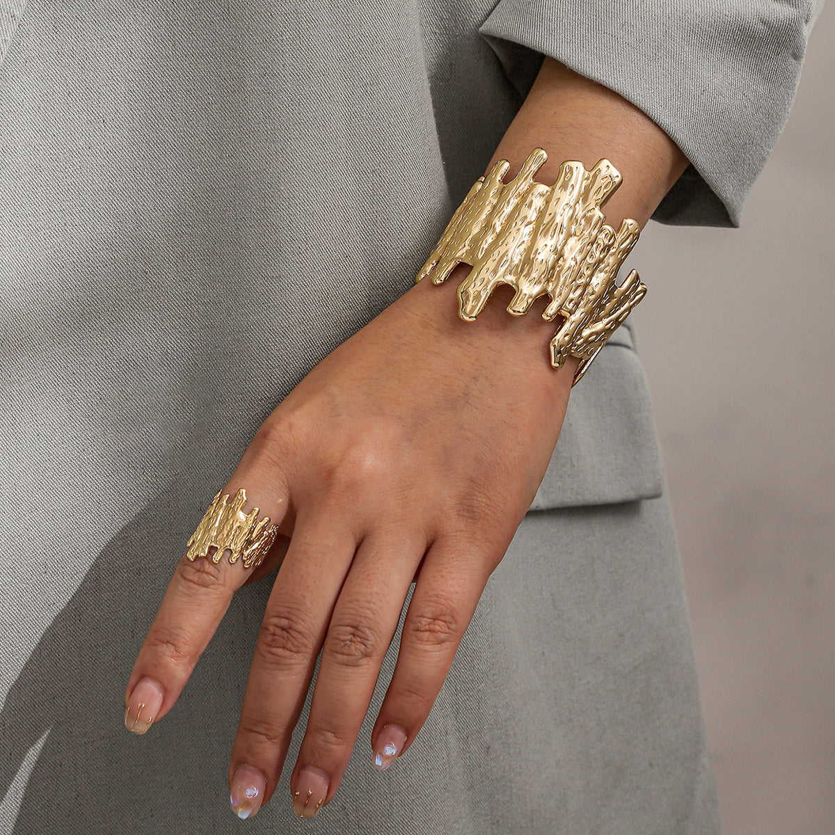 Juego de joyería de moda pulsera + anillo.