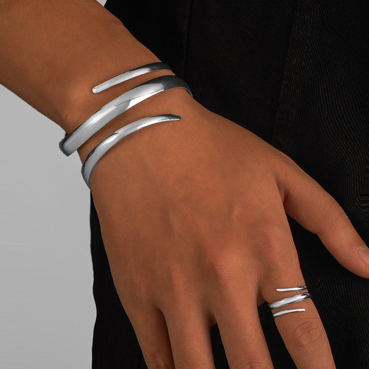 Juego de joyería de moda pulsera + anillo.
